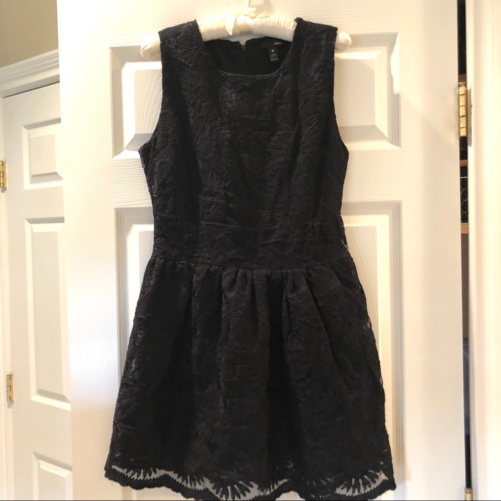 Black Lace Aqua Dress Size Large